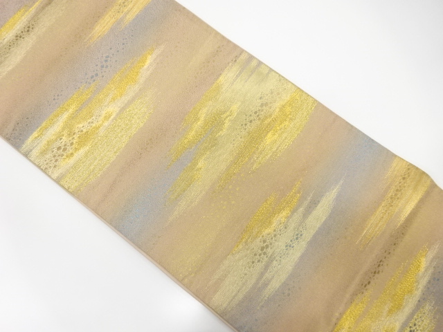 アンティーク　霞模様織出し袋帯（着用可）